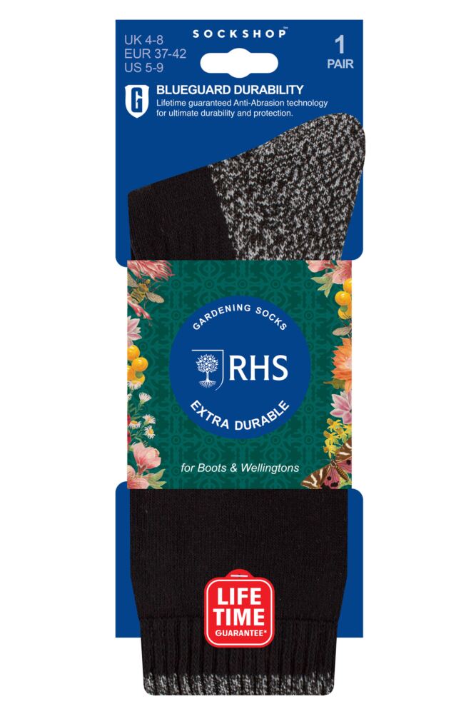 Sockshop BlueGuardWomens Cotton Royal Horticultural Society Gardening Boot Socks