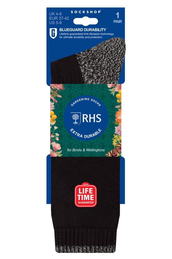 Sockshop BlueGuardWomens Cotton Royal Horticultural Society Gardening Long Boot Socks