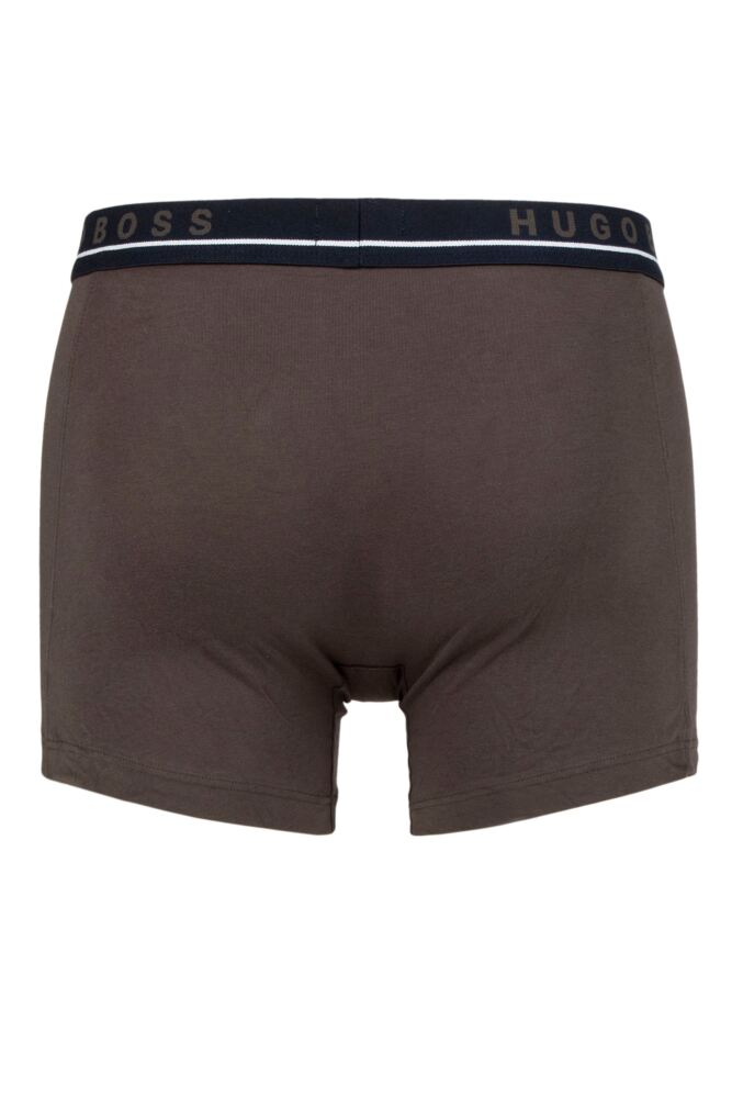 Sockshop BOSSMens Cotton Contrast Waistband Longer Leg Boxer Shorts 3-Pack