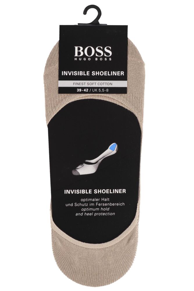 sockshop BOSSMens Cotton Plain Invisible Shoe Liners