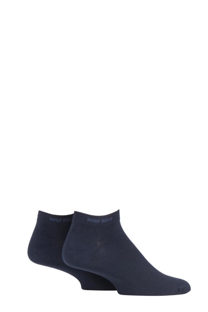Sockshop BOSSMens Cotton Plain Sneaker Socks 2-Pair