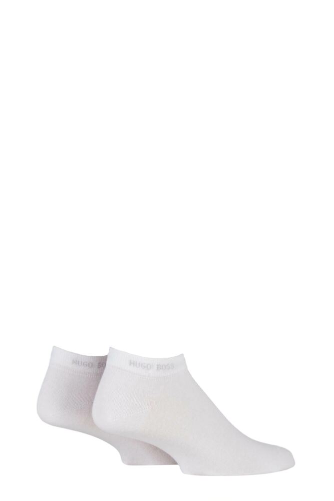 Sockshop BOSSMens Cotton Plain Sneaker Socks 2-Pair