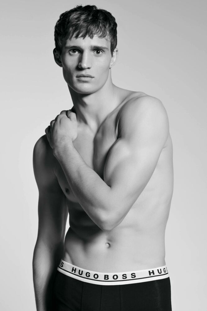 Sockshop BOSSMens Cotton Plain Stretch Longer Leg Boxer Shorts 3-Pack