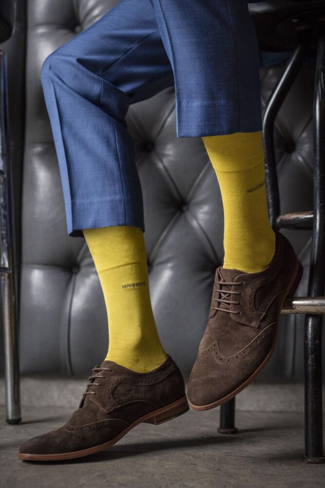 Sockshop BOSSMens Mercerised Cotton George Plain Socks