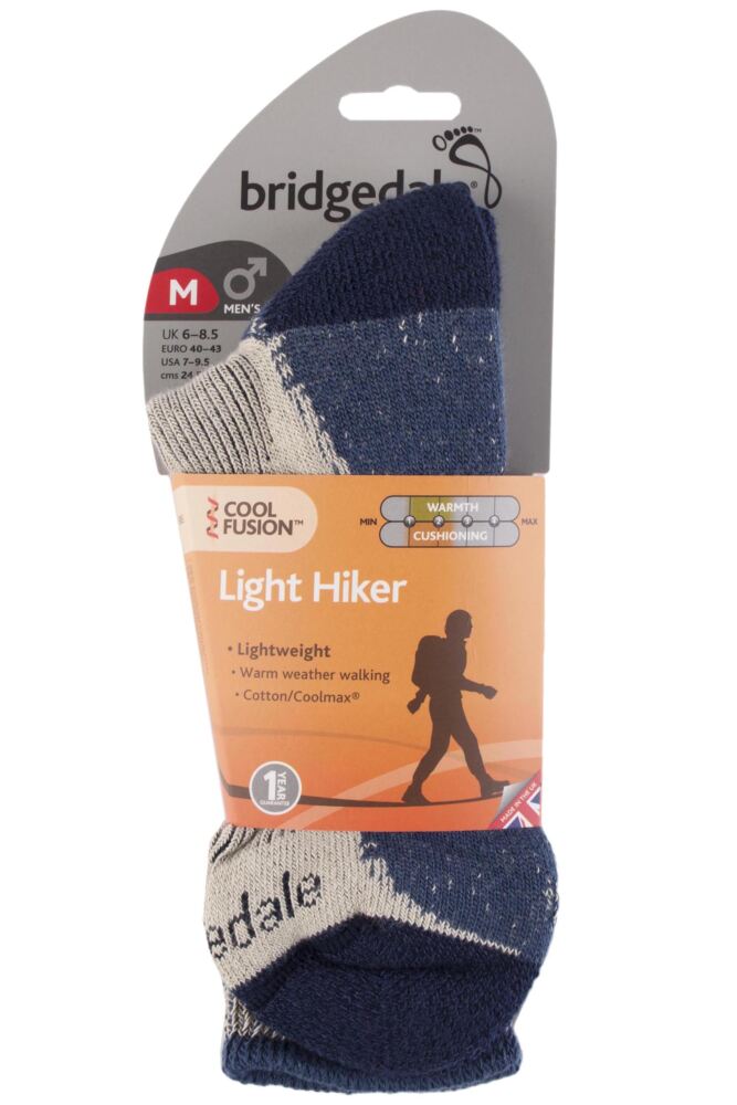 sockshop BridgedaleMens Coolmax Lightweight Comfort Boot Socks