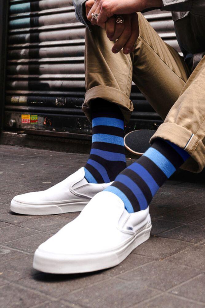 Sockshop BurlingtonMens Cotton Blackpool Multi Striped Socks