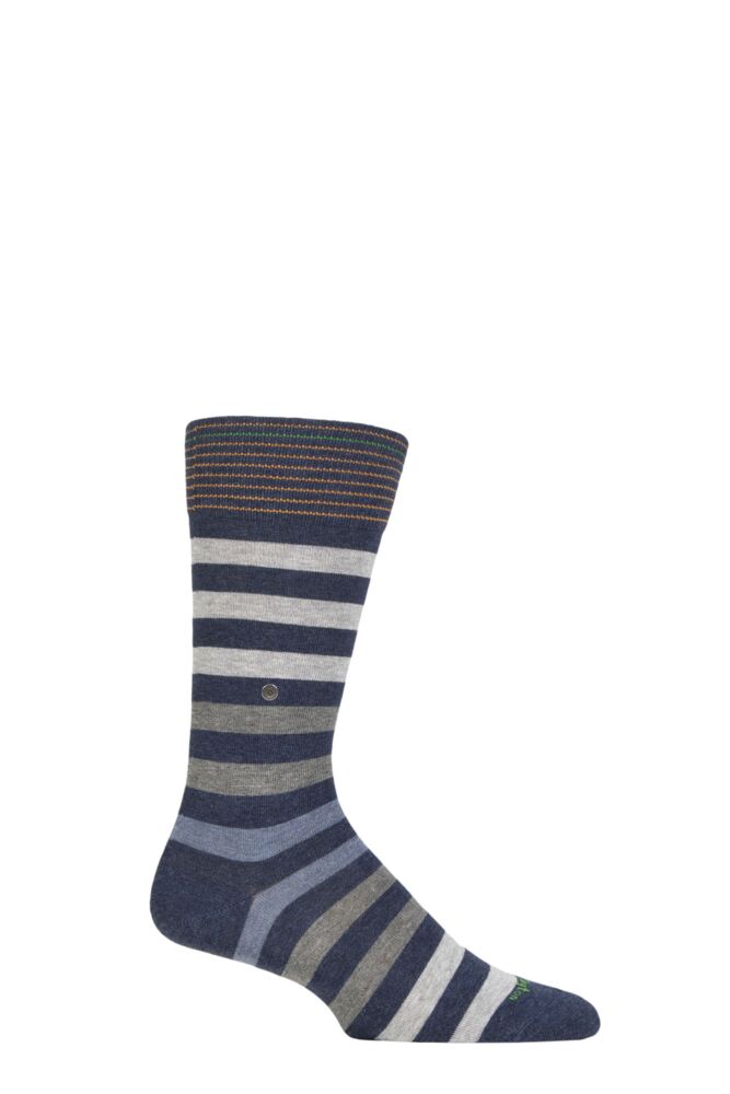 Sockshop BurlingtonMens Cotton Blackpool Multi Striped Socks