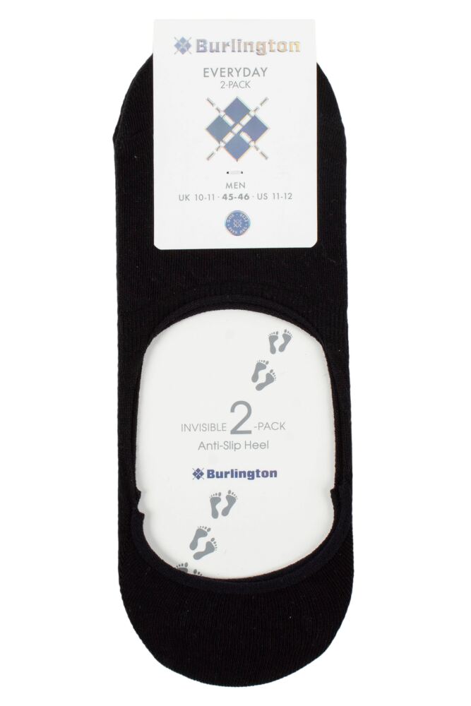 sockshop BurlingtonMens Cotton Everyday Invisible Socks 2-Pair