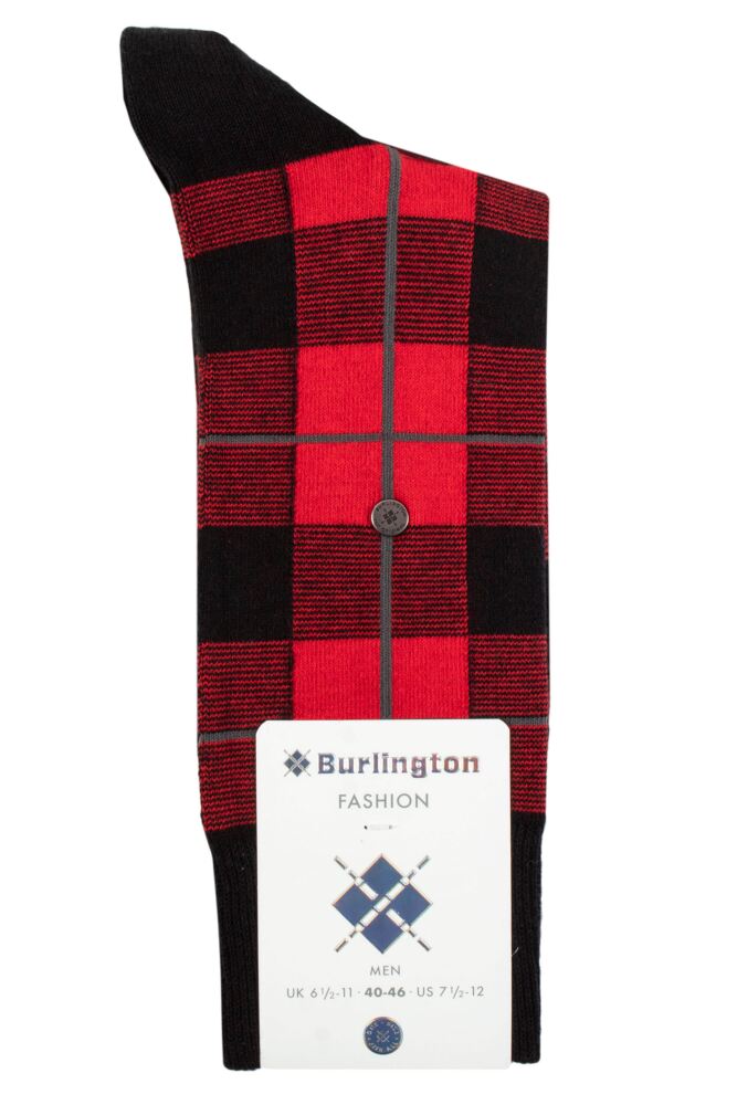 sockshop BurlingtonMens Cotton Lodge All Over Check Socks
