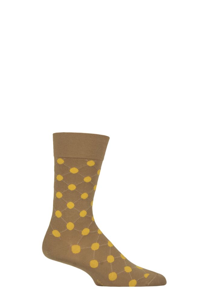Sockshop BurlingtonMens Daybreaker Large Spots Cotton Socks