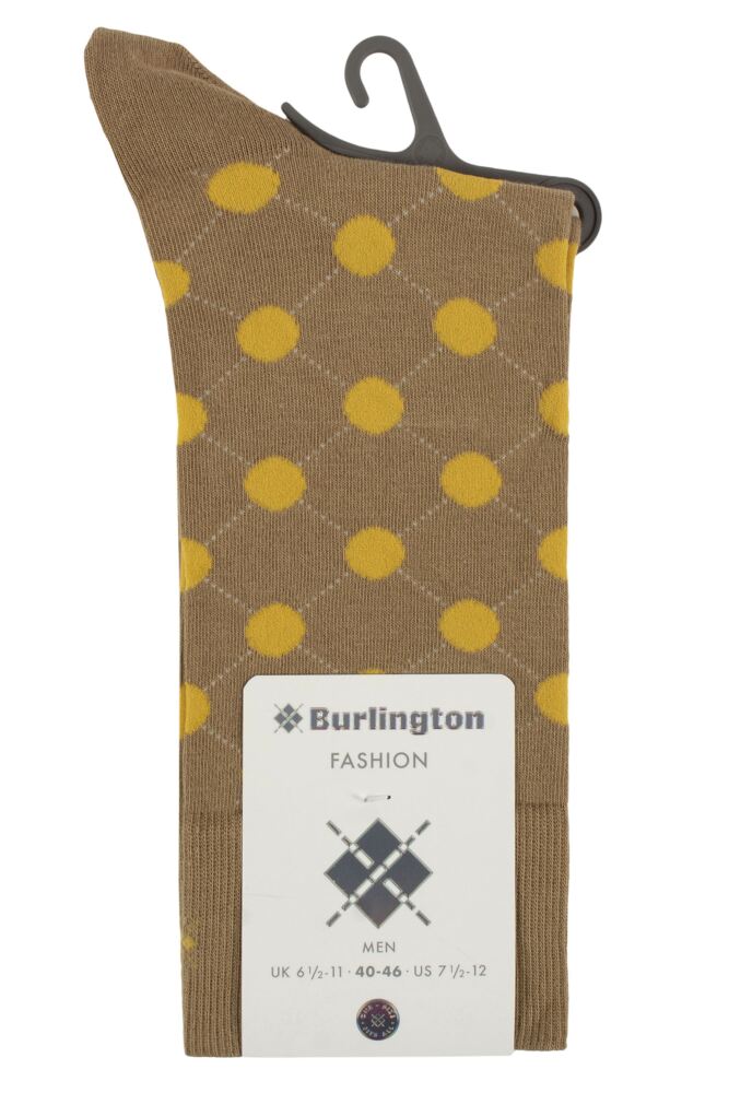 sockshop BurlingtonMens Daybreaker Large Spots Cotton Socks