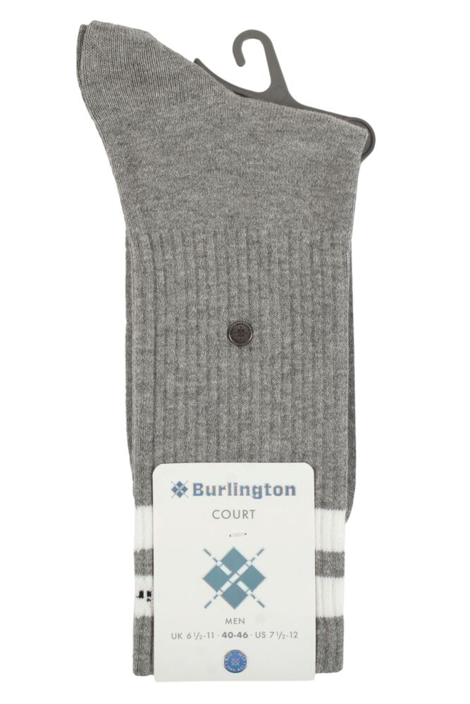 sockshop BurlingtonMens Organic Cotton Court Ribbed Sports Socks