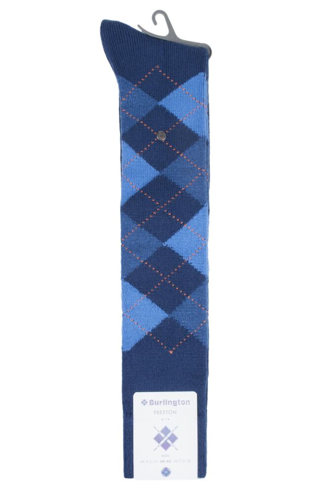sockshop BurlingtonMens Preston Extra Soft Argyle Knee High Socks
