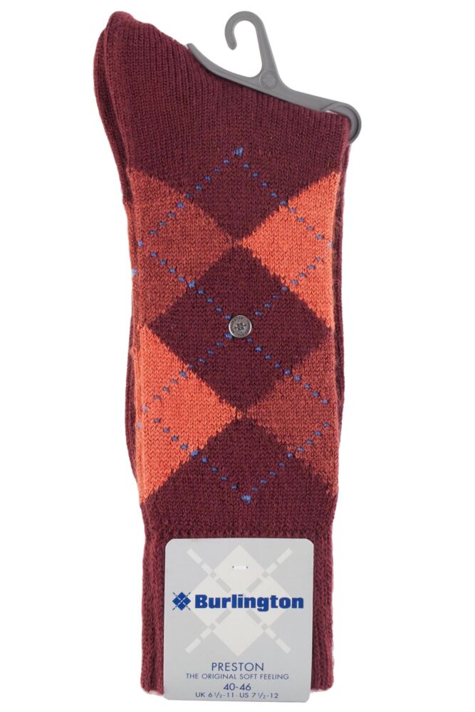 sockshop BurlingtonMens Preston Extra Soft Argyle Socks