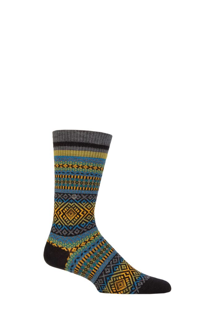 Sockshop BurlingtonMens Virgin Wool All Over Fair Isle Socks
