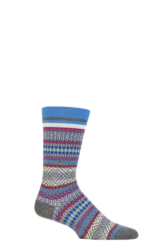 Sockshop BurlingtonMens Virgin Wool All Over Fair Isle Socks