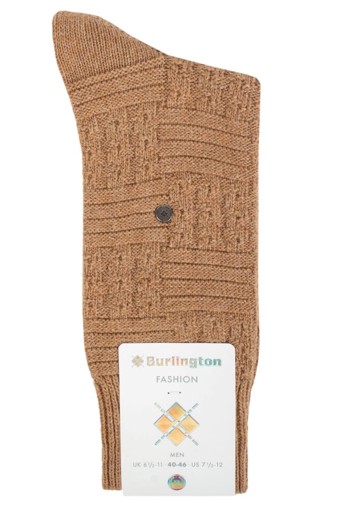 sockshop BurlingtonMens Wool Cotton Blend Structured Boot Socks