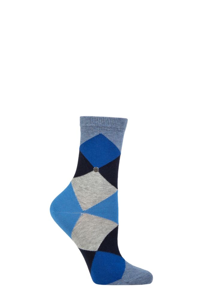 Sockshop BurlingtonWomens Cotton Bonnie All Over Blend Argyle Socks