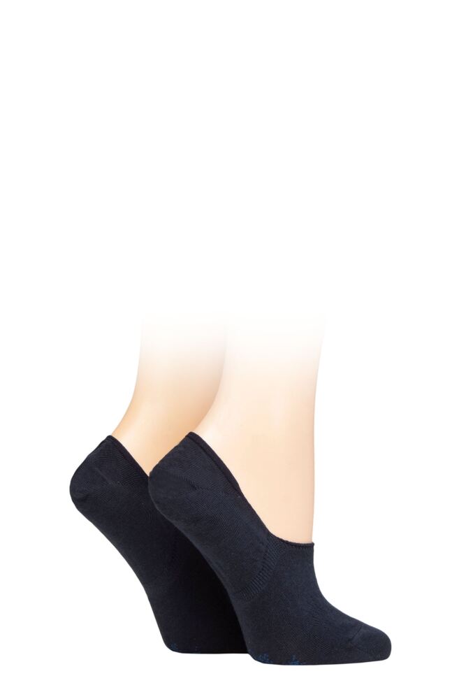 Sockshop BurlingtonWomens Cotton Everyday Anti-Slip Heel Invisible Shoe Liners 2-Pair