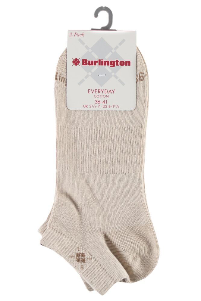 sockshop BurlingtonWomens Cotton Everyday Trainer Socks 2-Pair