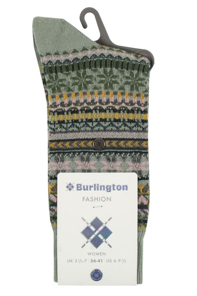 sockshop BurlingtonWomens Fair Isle Delight Wool Socks