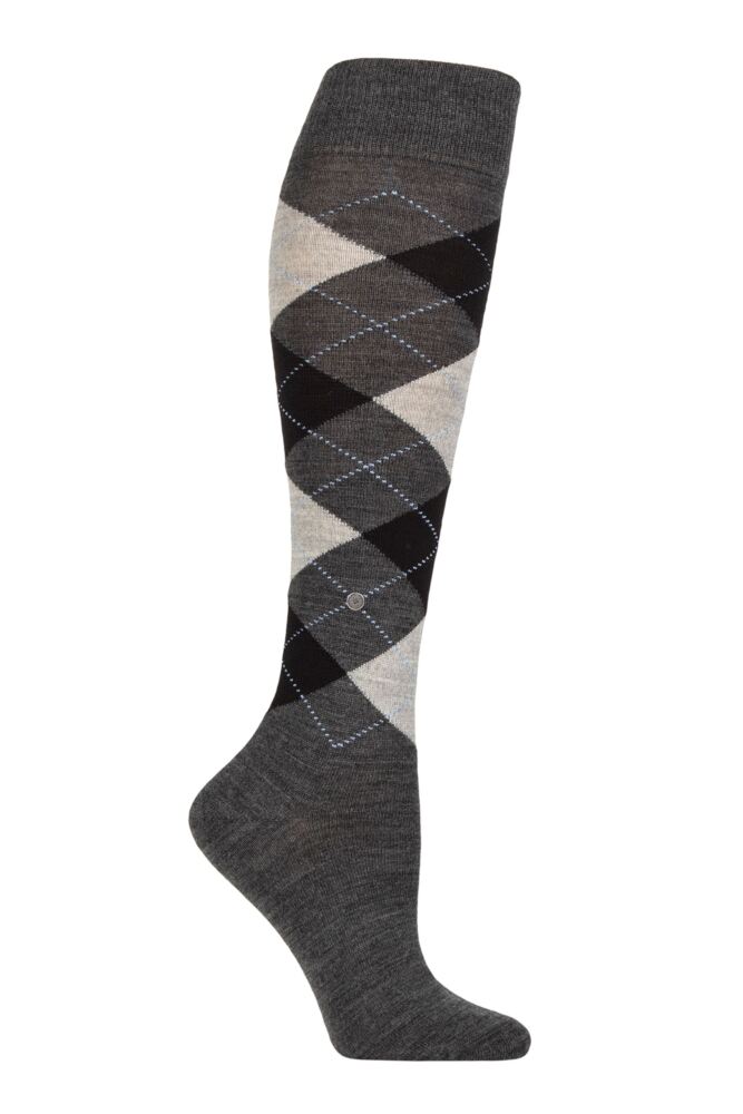 Sockshop BurlingtonWomens Marylebone Argyle Wool Knee High Socks