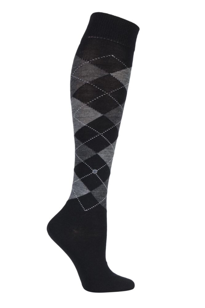Sockshop BurlingtonWomens Marylebone Argyle Wool Knee High Socks
