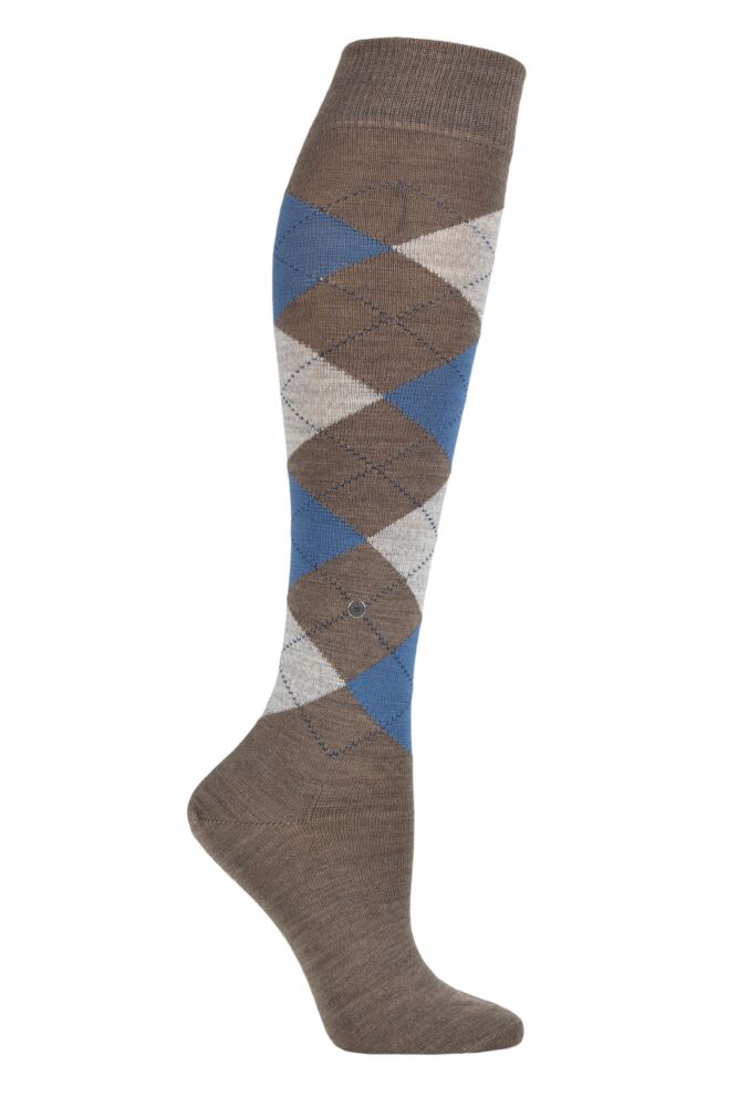 Sockshop BurlingtonWomens Marylebone Argyle Wool Knee High Socks