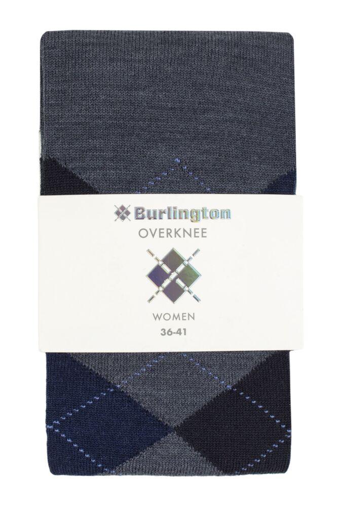 sockshop BurlingtonWomens Virgin Wool Marylebone Argyle Over Knee Socks