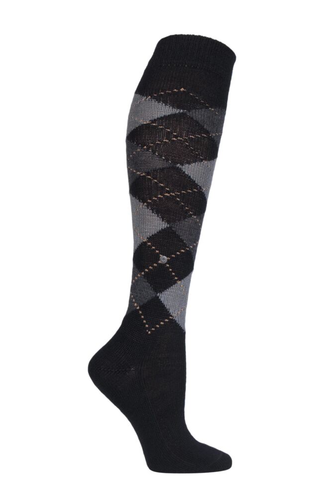 Sockshop BurlingtonWomens Whitby Extra Soft Argyle Knee High Socks