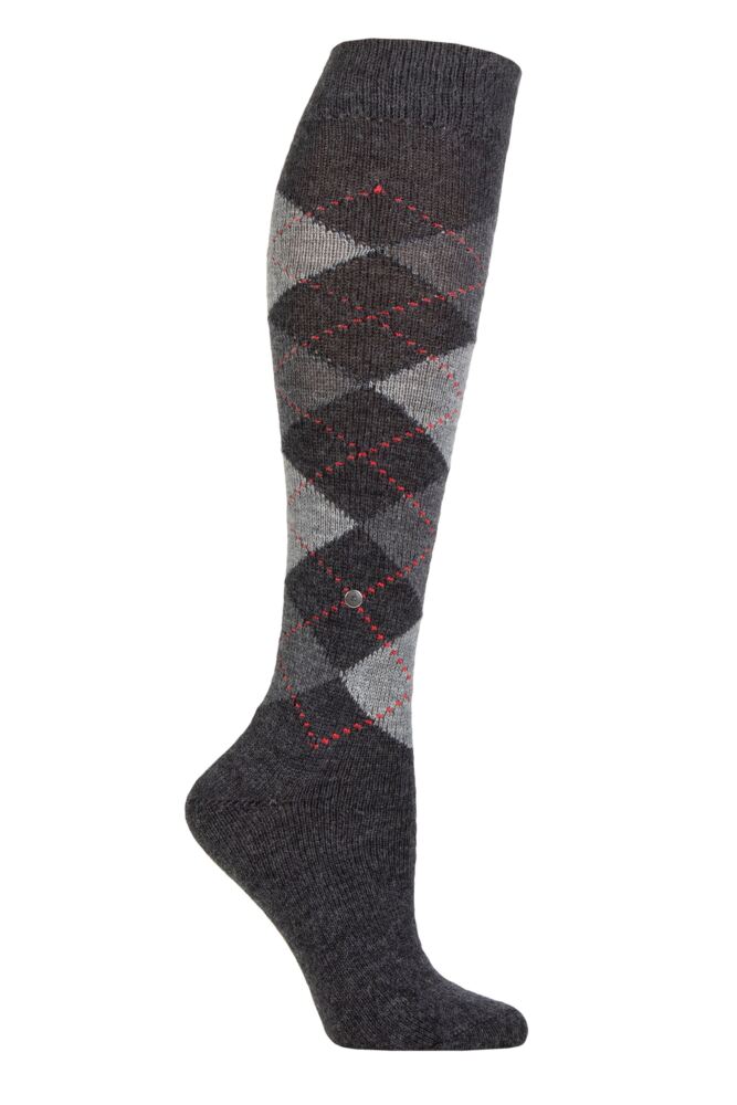 Sockshop BurlingtonWomens Whitby Extra Soft Argyle Knee High Socks