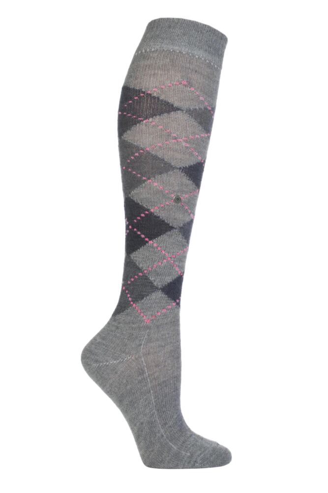 Sockshop BurlingtonWomens Whitby Extra Soft Argyle Knee High Socks