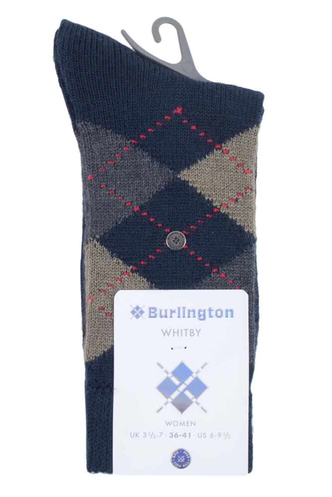 sockshop BurlingtonWomens Whitby Extra Soft Argyle Socks