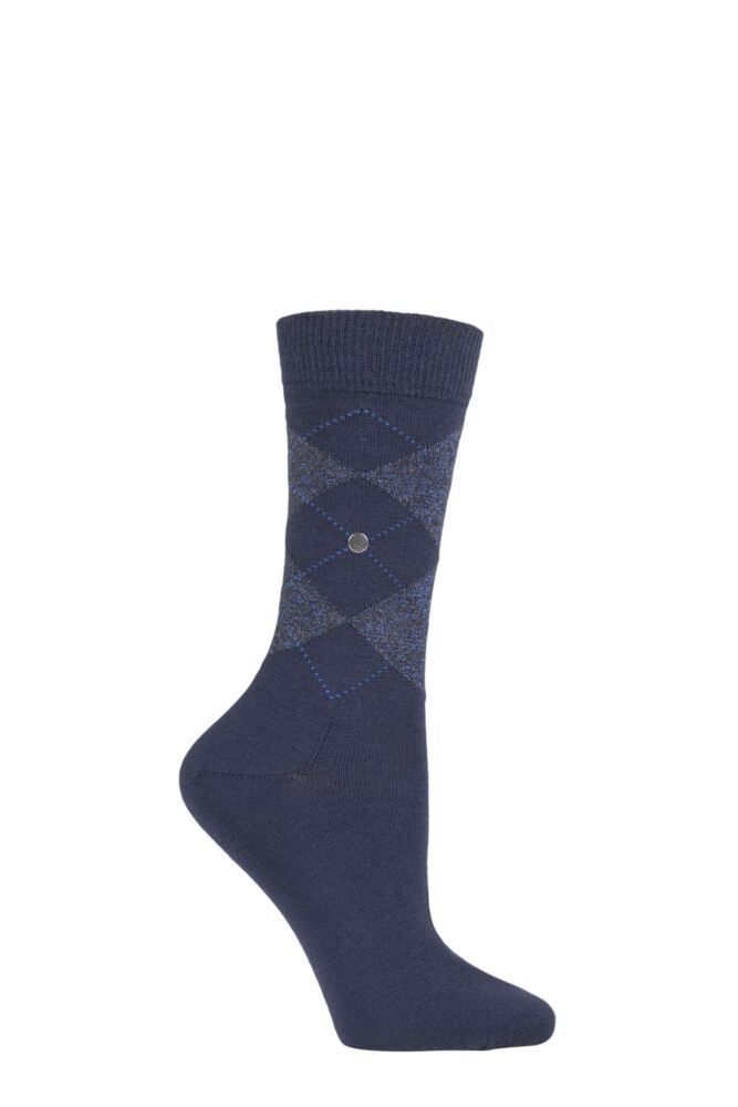 Sockshop BurlingtonWomens Wool Marylebone Lurex Argyle Socks