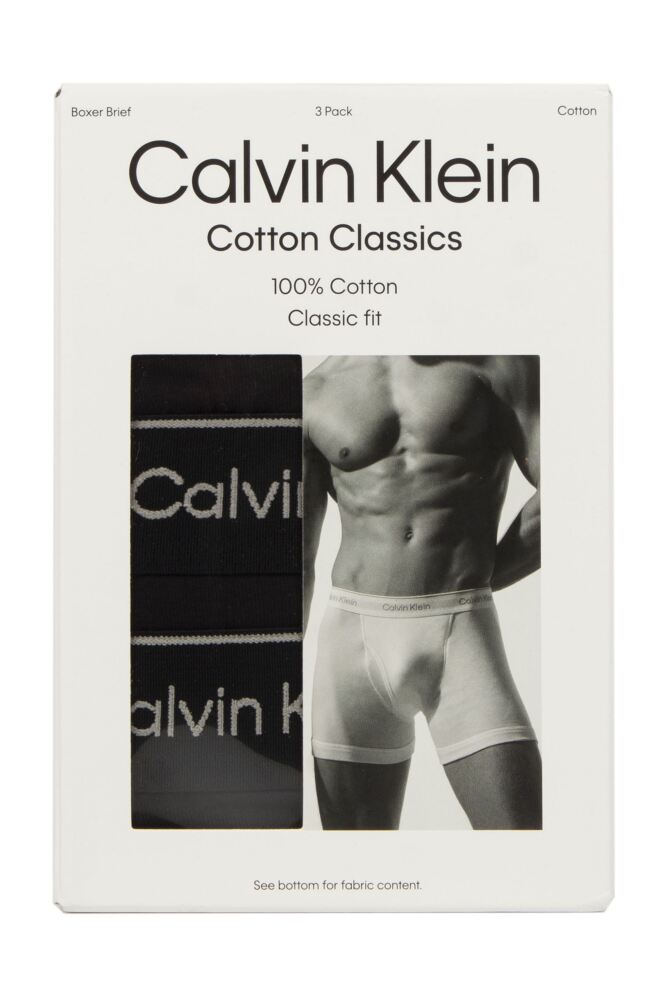 sockshop Calvin KleinMens Cotton Classic Fit Boxer Briefs 3-Pack