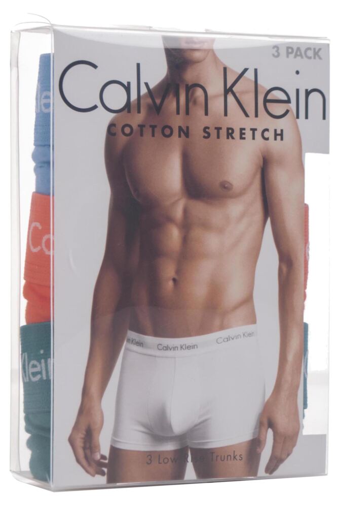 sockshop Calvin KleinMens Cotton Stretch Low Rise Trunks 3-Pair