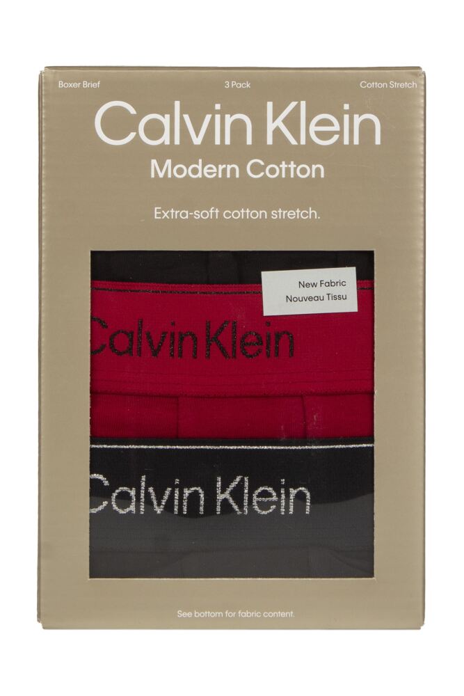 sockshop Calvin KleinMens Extra Soft Cotton Stretch Boxer Briefs 3-Pack