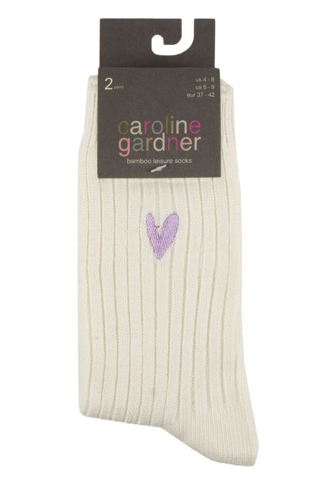 sockshop Caroline GardnerWomens Bamboo Ribbed Lightweight Boot Socks 2-Pair
