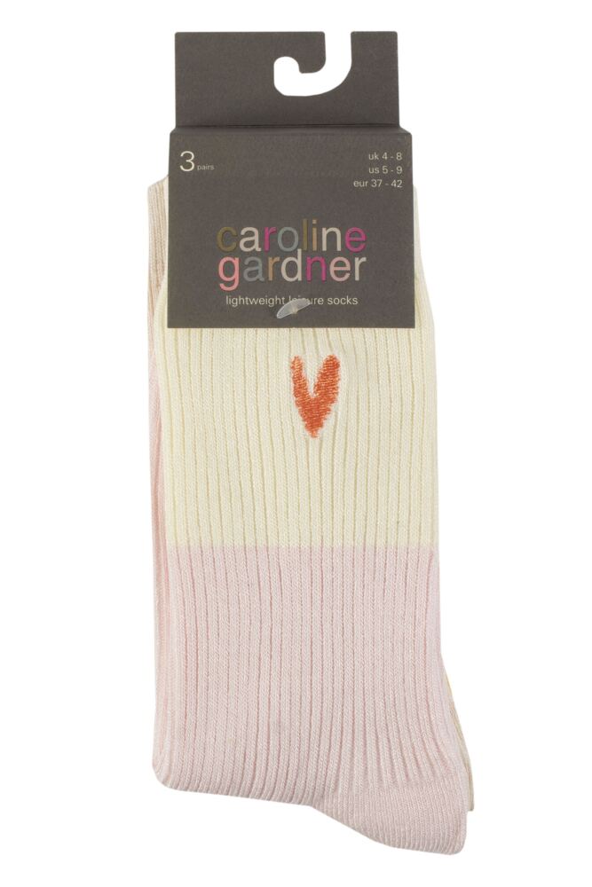 sockshop Caroline GardnerWomens Bamboo Ribbed Lightweight Lesiure Socks 3-Pair