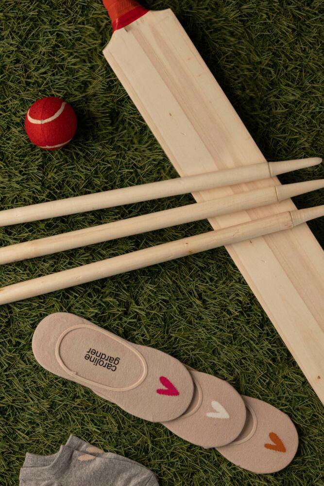 Sockshop Caroline GardnerWomens Cotton Casual Shoe Liner Socks 3-Pair