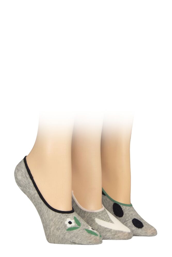 Sockshop Caroline GardnerWomens Cotton Casual Shoe Liner Socks 3-Pair