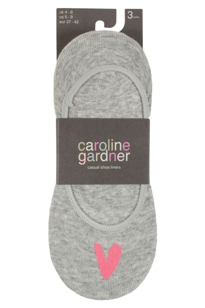 sockshop Caroline GardnerWomens Cotton Casual Shoe Liner Socks 3-Pair