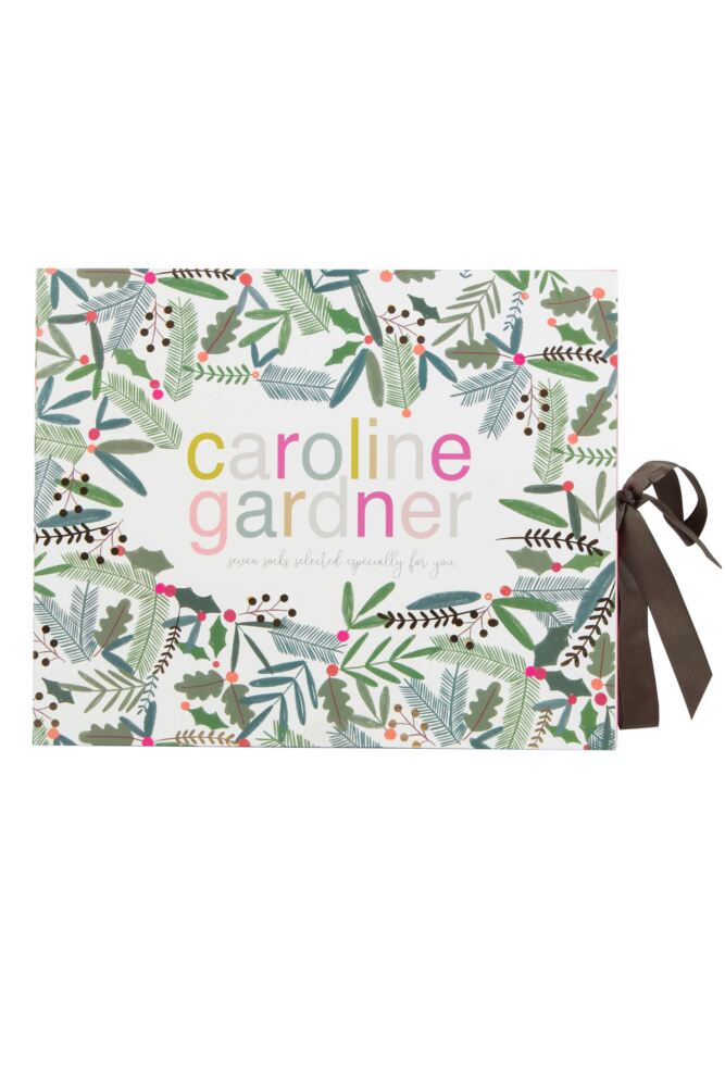 sockshop Caroline GardnerWomens Cotton Christmas Foliage Socks 7-Pair Gift Box