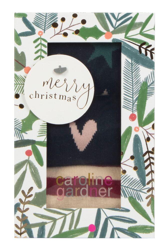 sockshop Caroline GardnerWomens Cotton Christmas Foliage Socks 3-Pair Gift Box