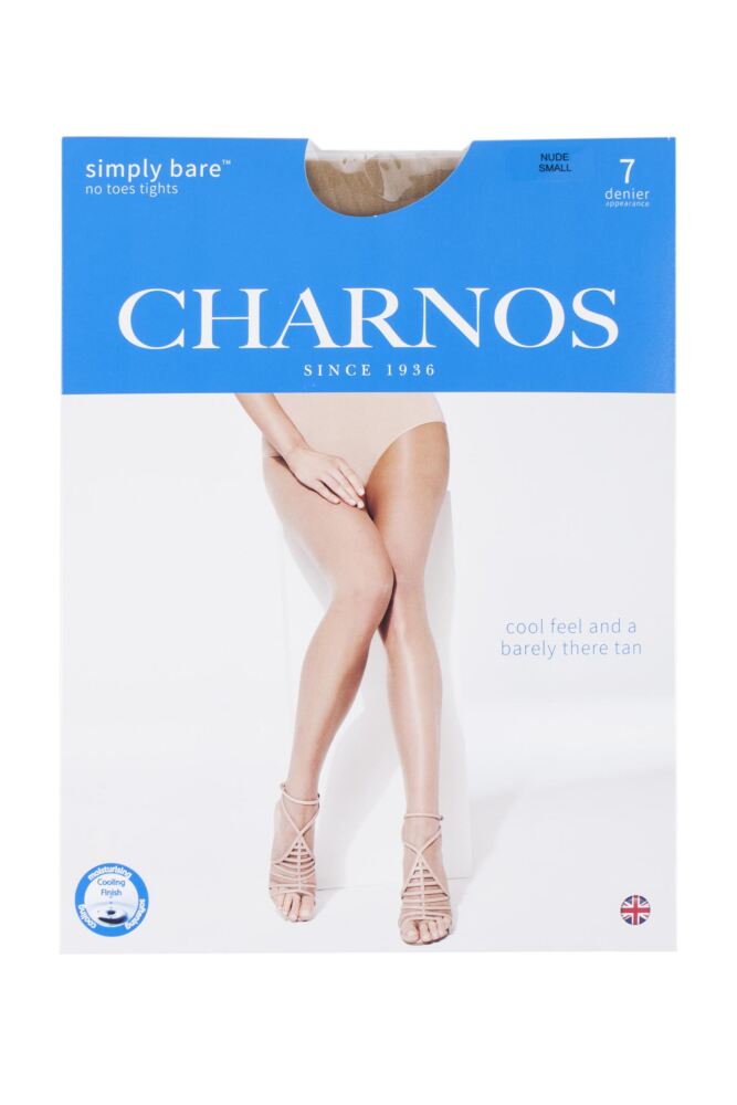 sockshop CharnosLadies 7 Denier Simply Bare No Toe Tights