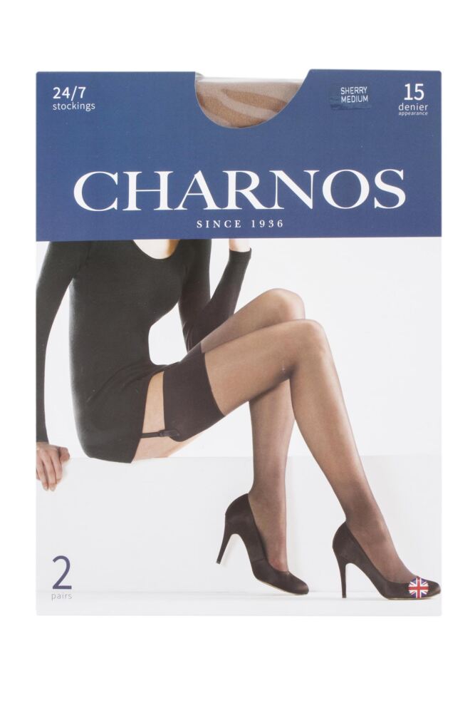 sockshop CharnosWomens 15 Denier 24/7 Stockings 2-Pair
