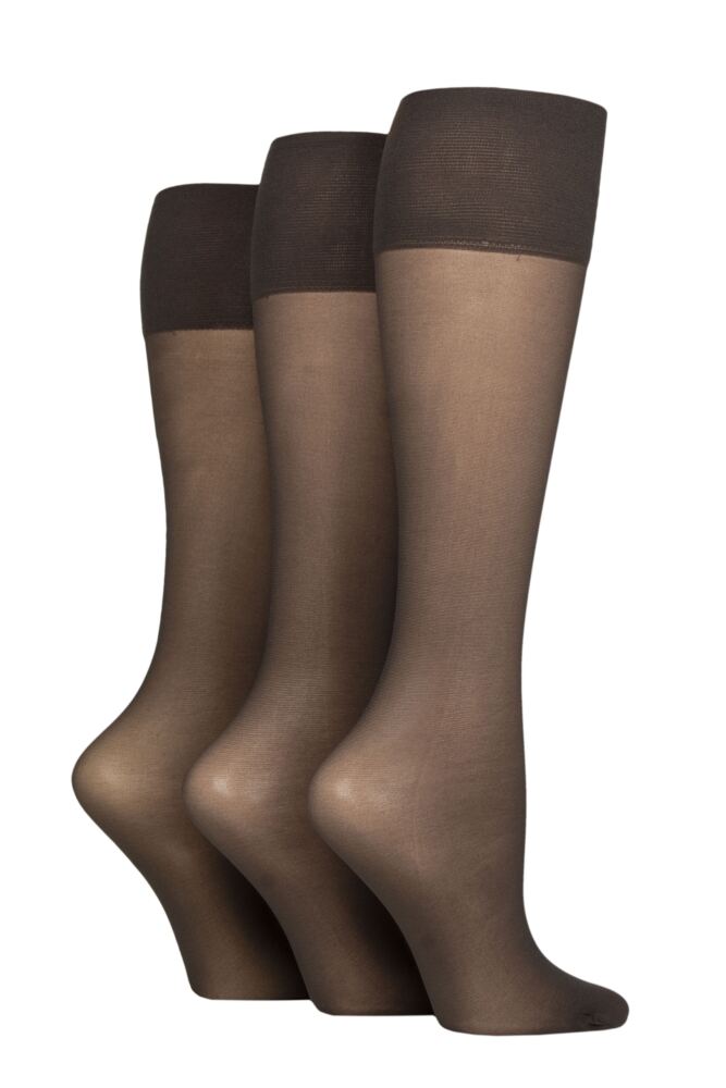 Sockshop CharnosWomens 15 Denier Sheer Knee Highs 3-Pair