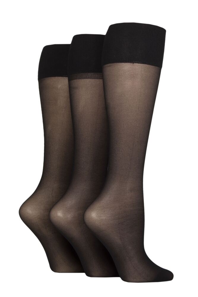 Sockshop CharnosWomens 15 Denier Sheer Knee Highs 3-Pair