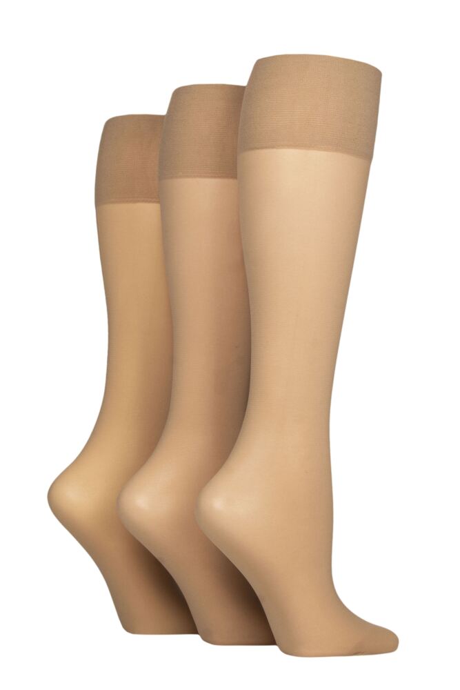 Sockshop CharnosWomens 15 Denier Sheer Knee Highs 3-Pair