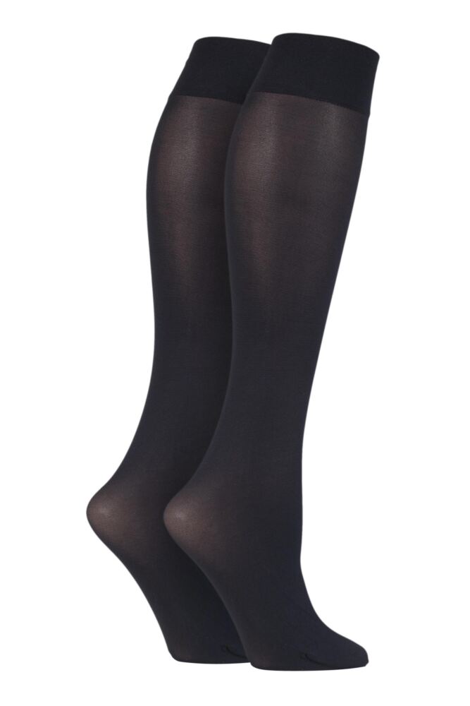 Sockshop CharnosWomens 40 Denier Matt Knee Highs 2-Pair